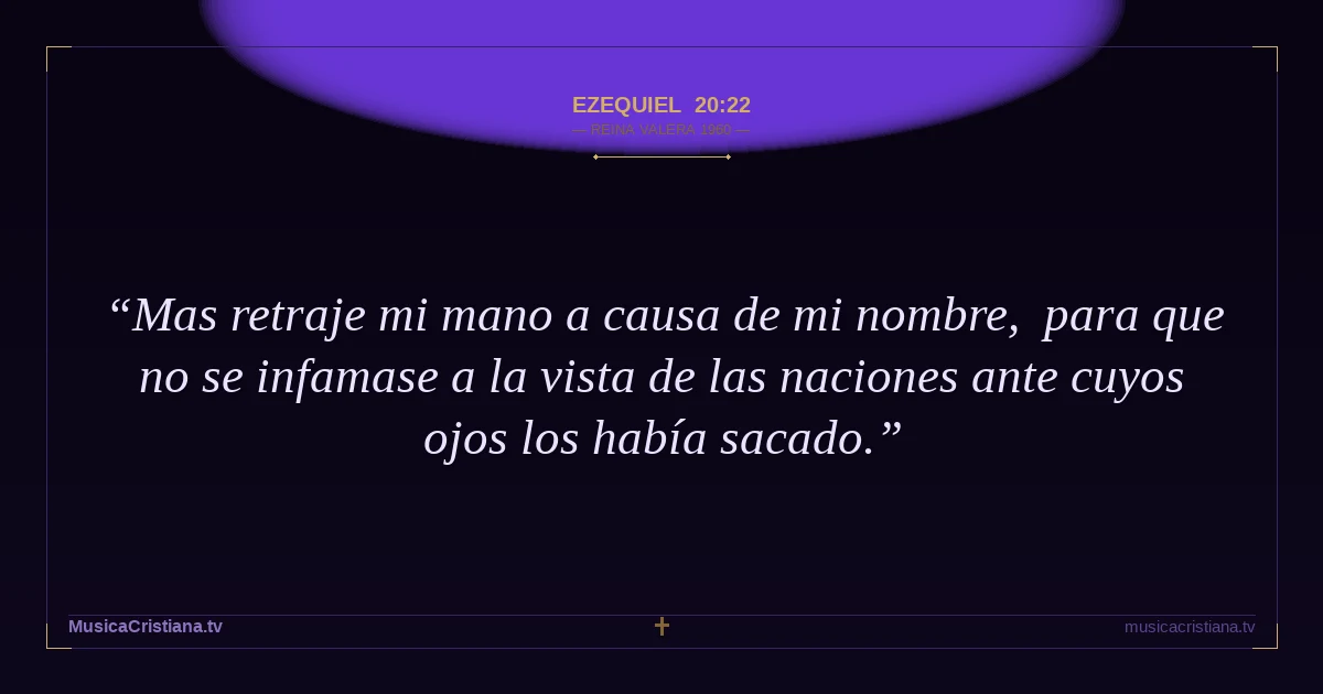 Ezequiel 20:22 — Biblia Reina Valera 1960 — MusicaCristiana.tv