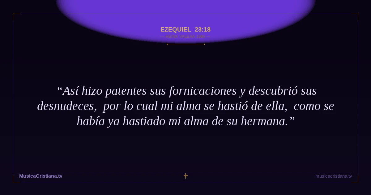 Ezequiel 23:18 — Biblia Reina Valera 1960 — MusicaCristiana.tv