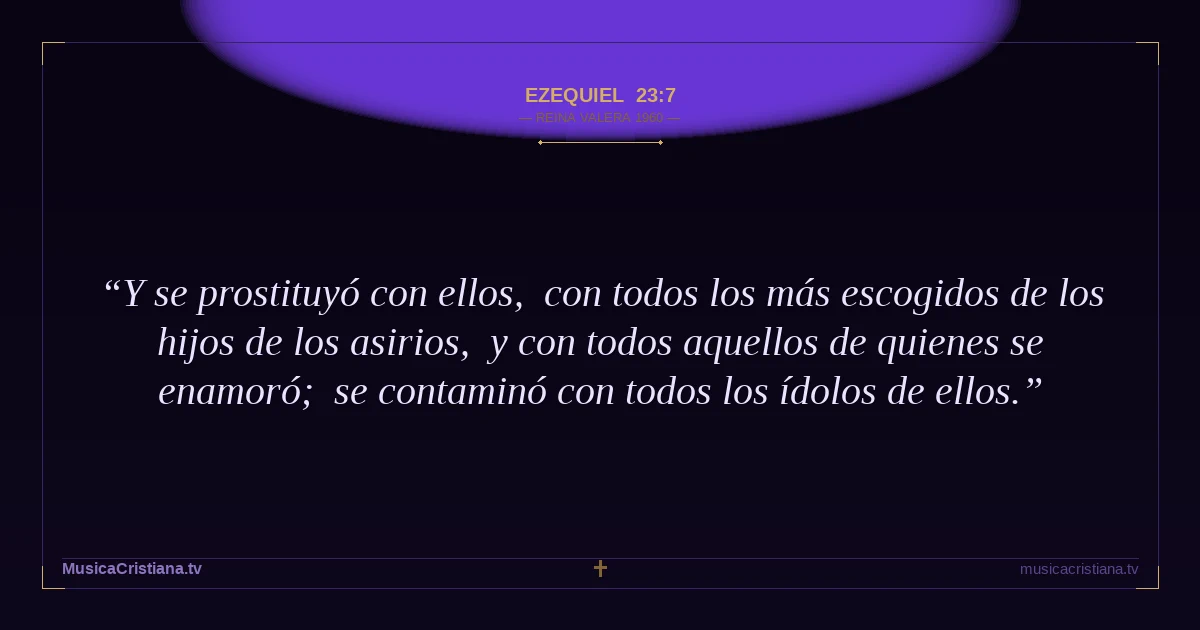 Ezequiel 23:7 — Biblia Reina Valera 1960 — MusicaCristiana.tv