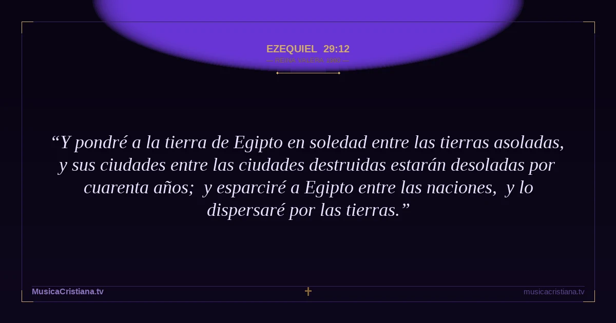 Ezequiel 29:12 — Biblia Reina Valera 1960 — MusicaCristiana.tv