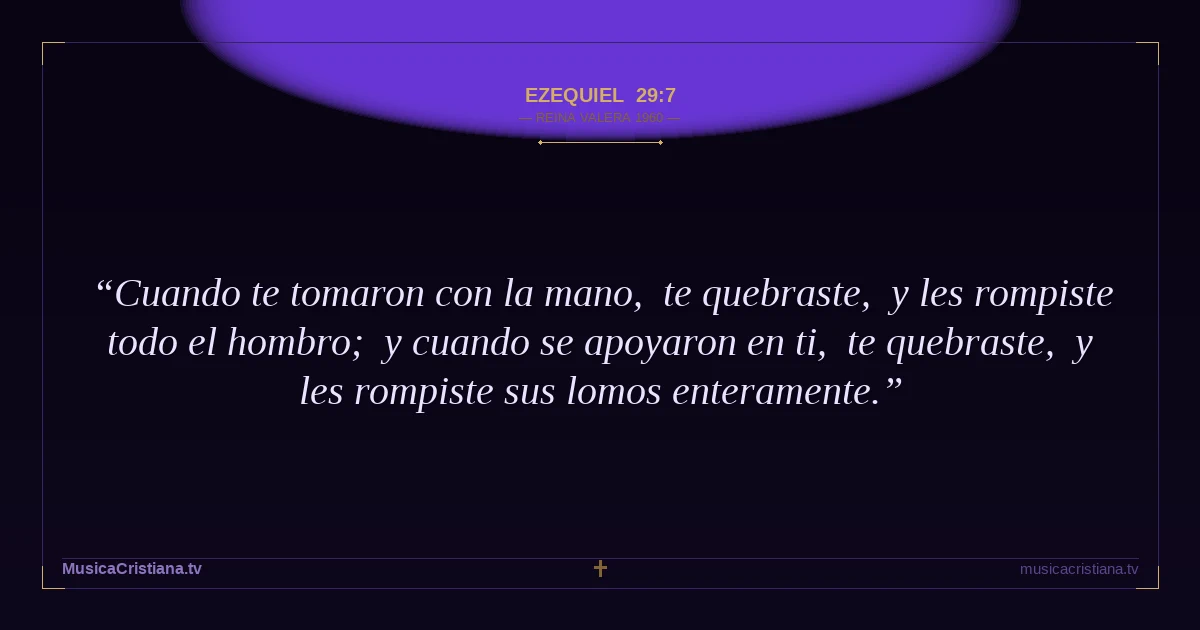 Ezequiel 29:7 — Biblia Reina Valera 1960 — MusicaCristiana.tv
