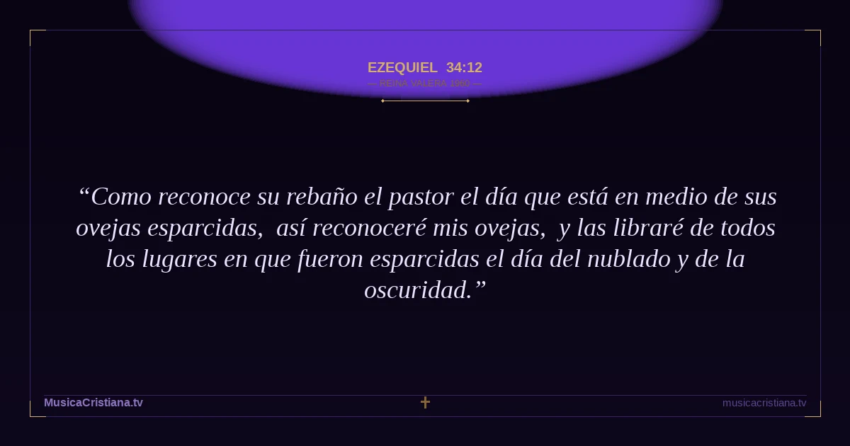 Ezequiel 34:12 — Biblia Reina Valera 1960 — MusicaCristiana.tv