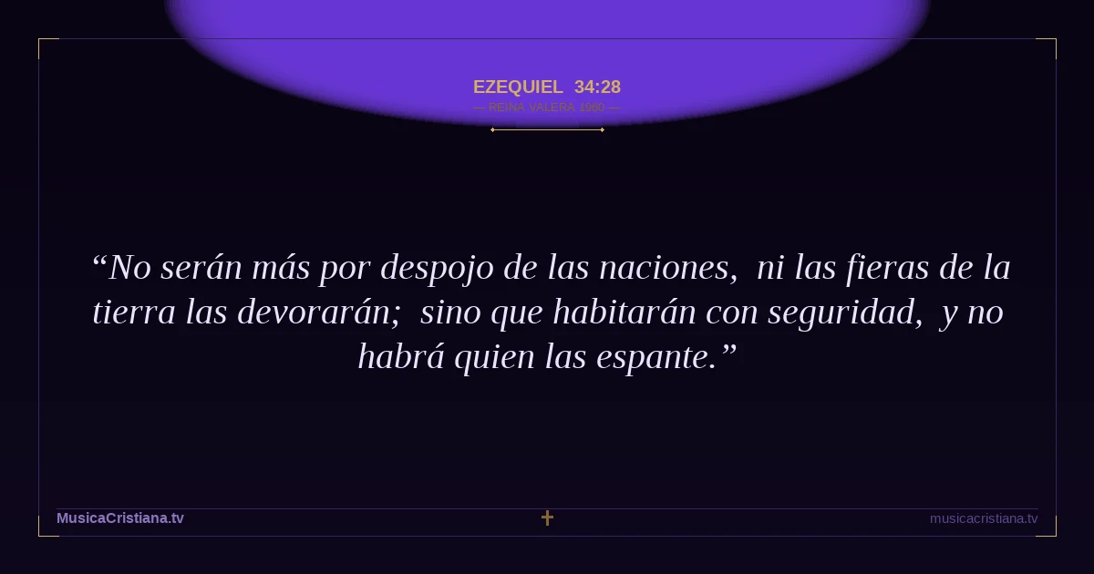 Ezequiel 34:28 — Biblia Reina Valera 1960 — MusicaCristiana.tv