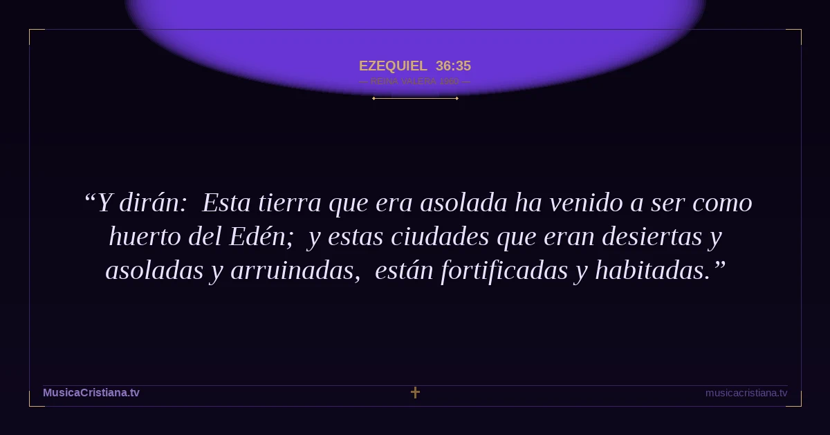 Ezequiel 36:35 — Biblia Reina Valera 1960 — MusicaCristiana.tv