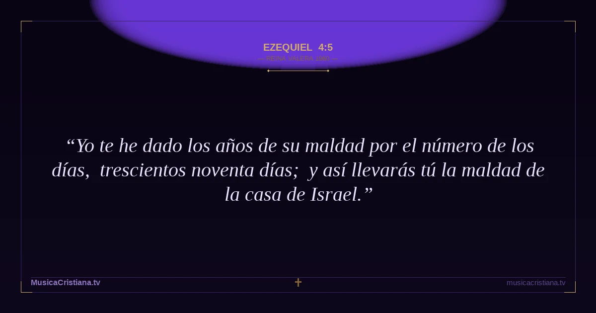 Ezequiel 4:5 — Biblia Reina Valera 1960 — MusicaCristiana.tv