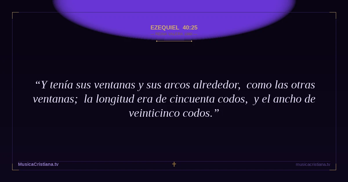 Ezequiel 40:25 — Biblia Reina Valera 1960 — MusicaCristiana.tv