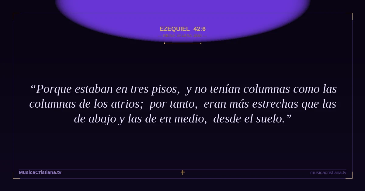 Ezequiel 42:6 — Biblia Reina Valera 1960 — MusicaCristiana.tv