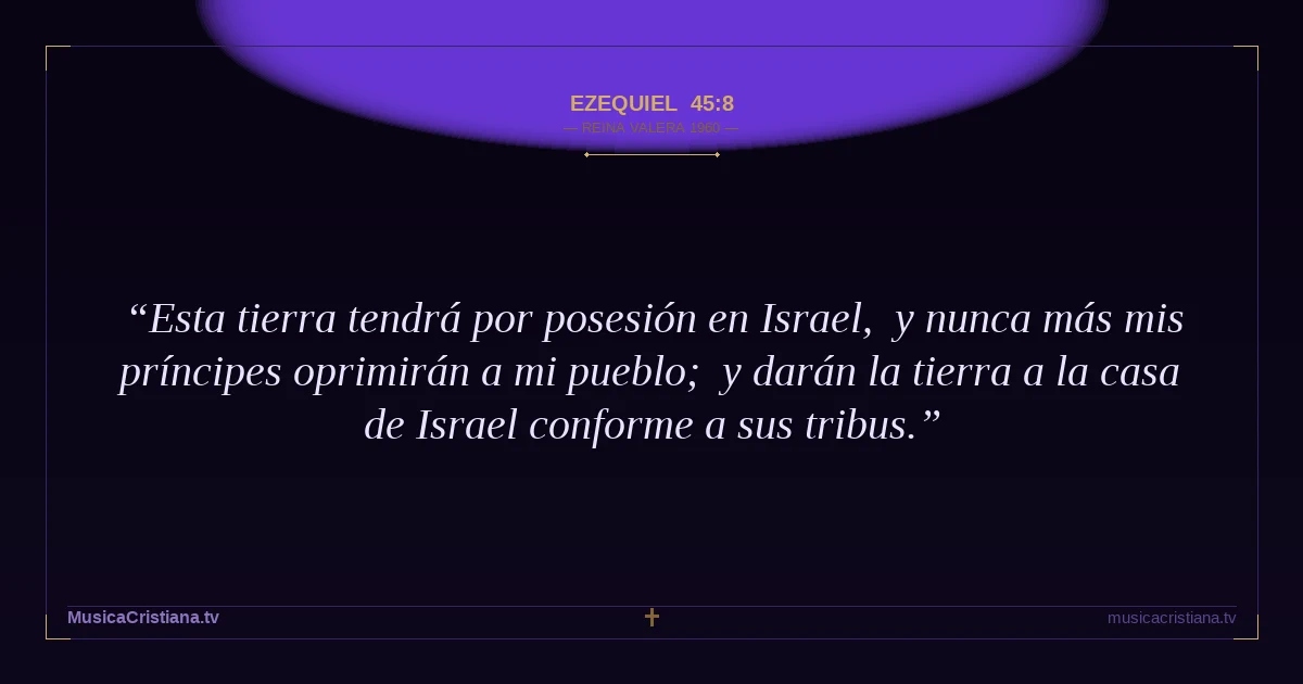 Ezequiel 45:8 — Biblia Reina Valera 1960 — MusicaCristiana.tv