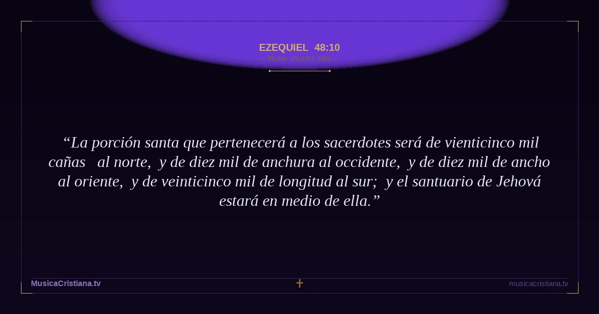 Ezequiel 48:10 — Biblia Reina Valera 1960 — MusicaCristiana.tv