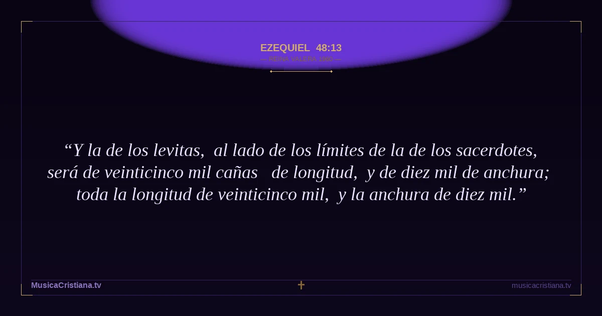 Ezequiel 48:13 — Biblia Reina Valera 1960 — MusicaCristiana.tv