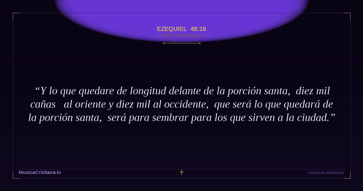 Ezequiel 48:18 — Biblia Reina Valera 1960 — MusicaCristiana.tv