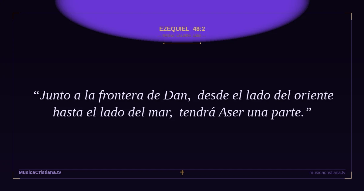 Ezequiel 48:2 — Biblia Reina Valera 1960 — MusicaCristiana.tv