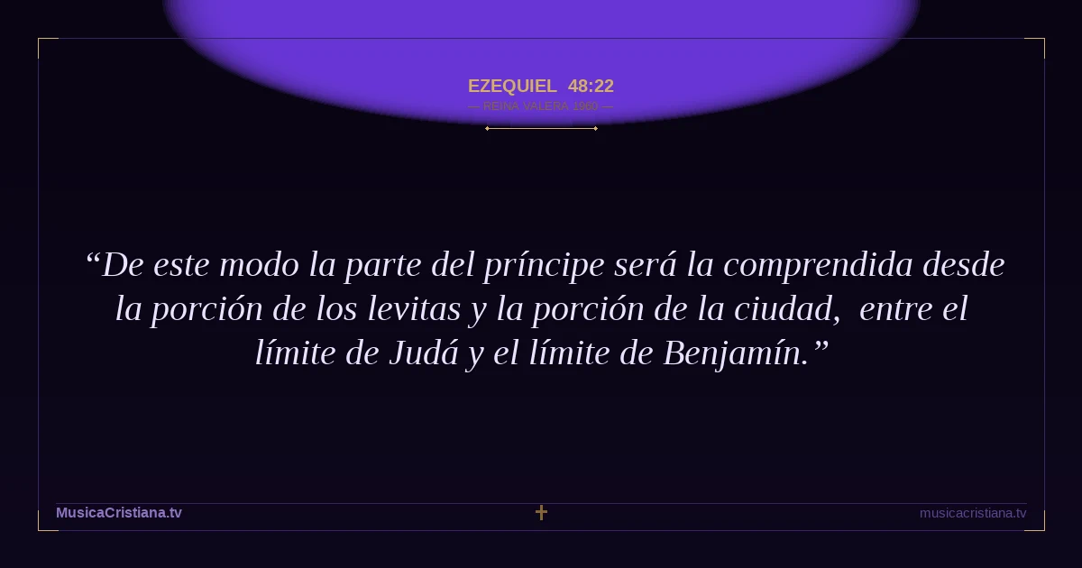 Ezequiel 48:22 — Biblia Reina Valera 1960 — MusicaCristiana.tv