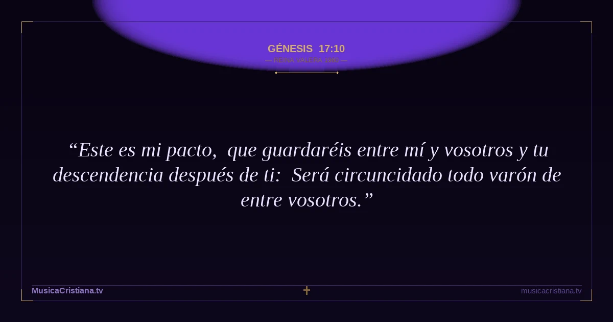 Génesis 17:10 — Biblia Reina Valera 1960 — MusicaCristiana.tv