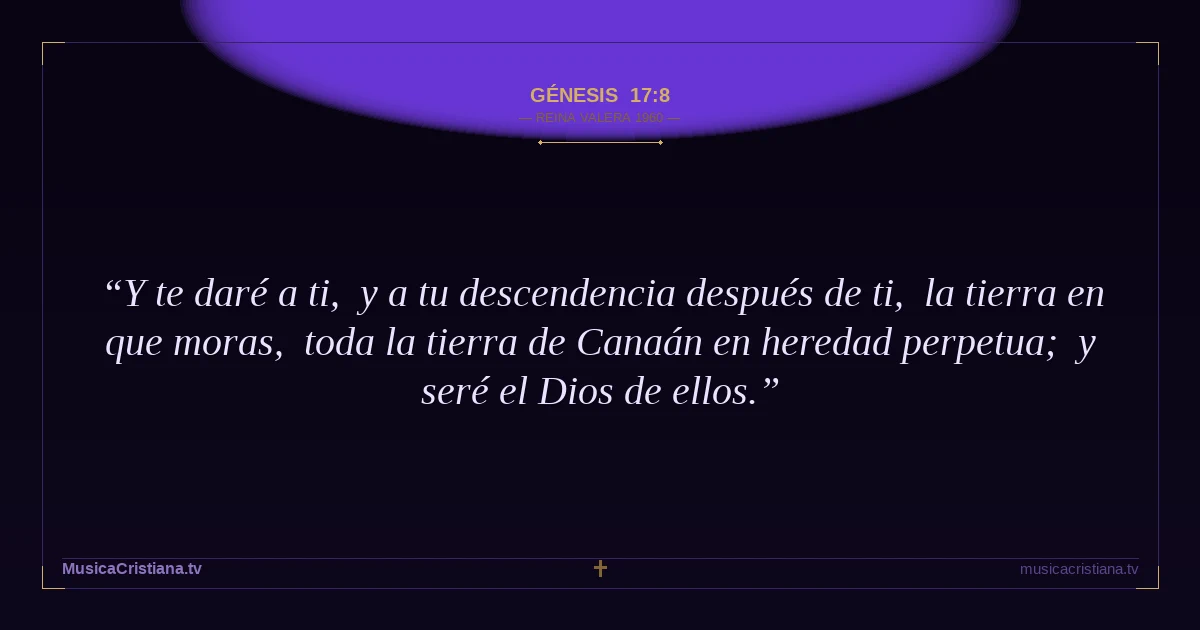 Génesis 17:8 — Biblia Reina Valera 1960 — MusicaCristiana.tv