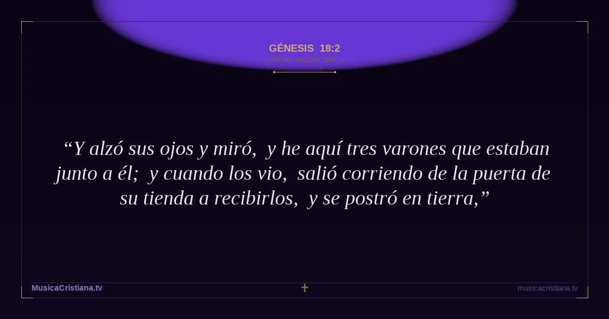 Génesis 18:2 — Biblia Reina Valera 1960 — MusicaCristiana.tv