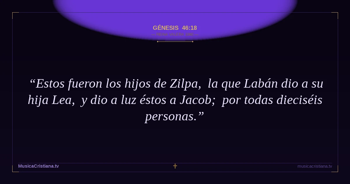 Génesis 46:18 — Biblia Reina Valera 1960 — MusicaCristiana.tv
