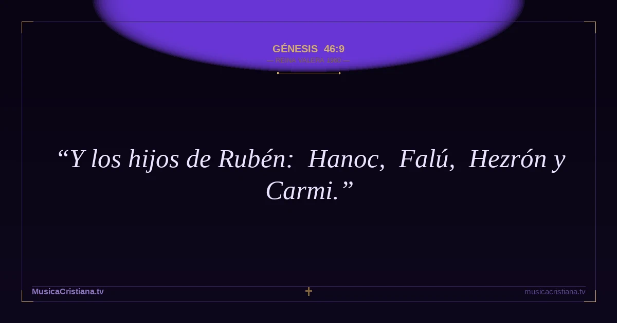 Génesis 46:9 — Biblia Reina Valera 1960 — MusicaCristiana.tv