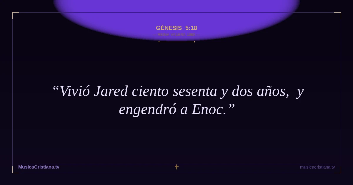 Génesis 5:18 — Biblia Reina Valera 1960 — MusicaCristiana.tv