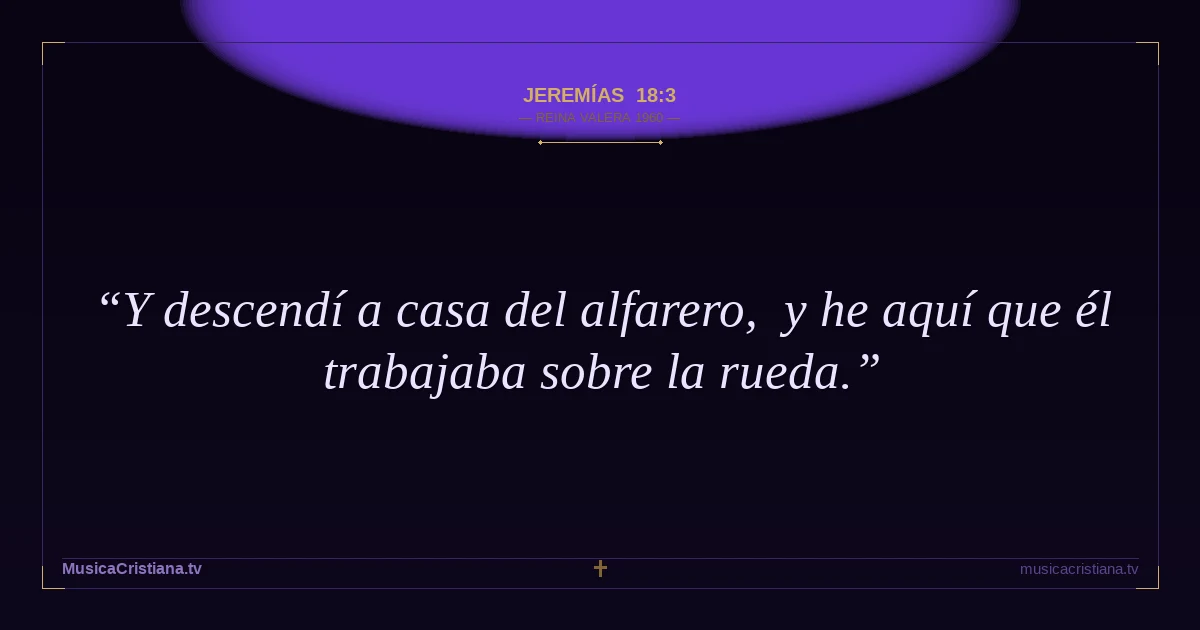 Jeremías 18:3 — Biblia Reina Valera 1960 — MusicaCristiana.tv