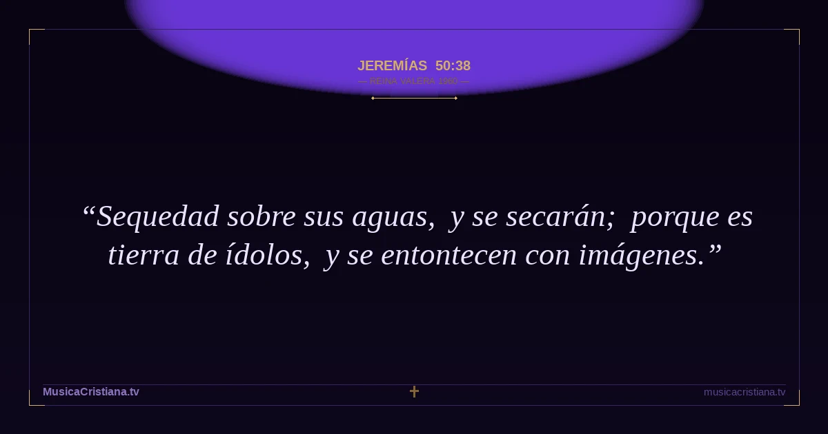 Jeremías 50:38 — Biblia Reina Valera 1960 — MusicaCristiana.tv
