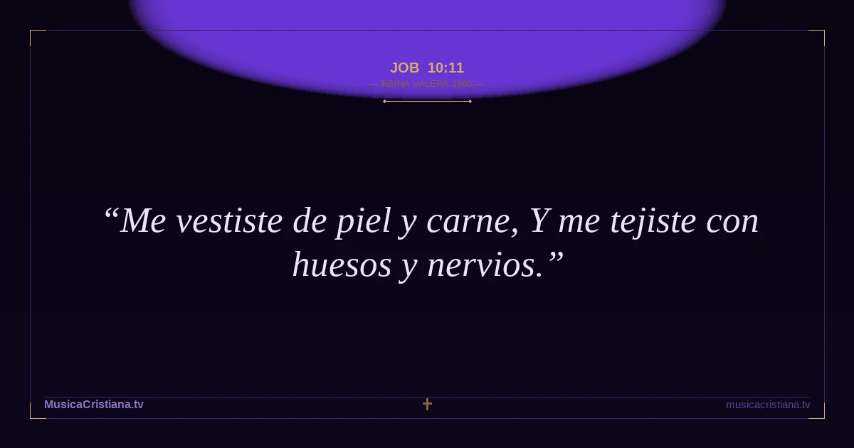 Job 10:11 — Biblia Reina Valera 1960 — MusicaCristiana.tv