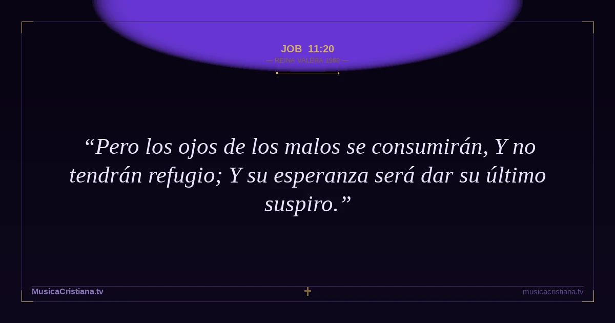 Job 11:20 — Biblia Reina Valera 1960 — MusicaCristiana.tv