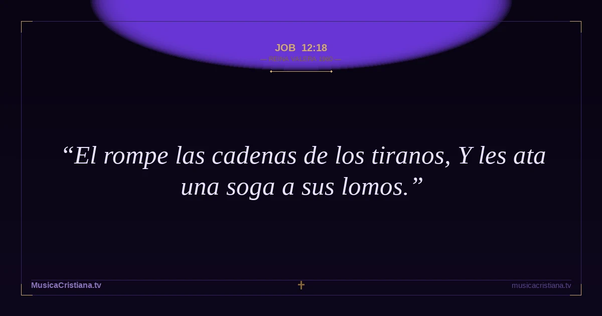 Job 12:18 — Biblia Reina Valera 1960 — MusicaCristiana.tv
