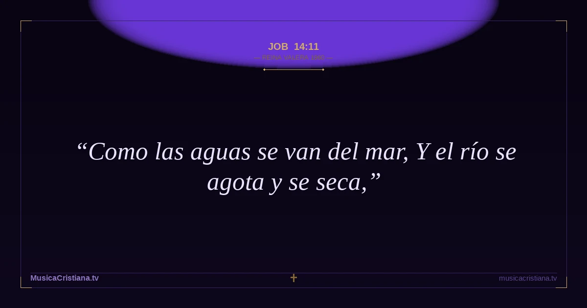 Job 14:11 — Biblia Reina Valera 1960 — MusicaCristiana.tv