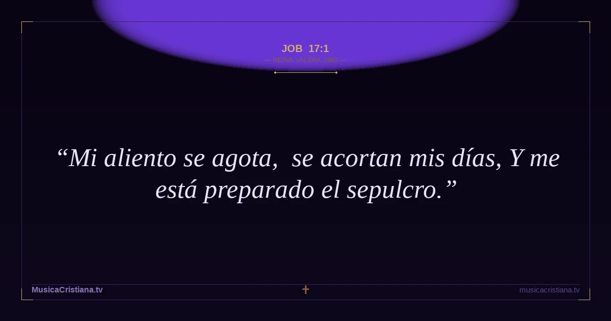 Job 17:1 — Biblia Reina Valera 1960 — MusicaCristiana.tv