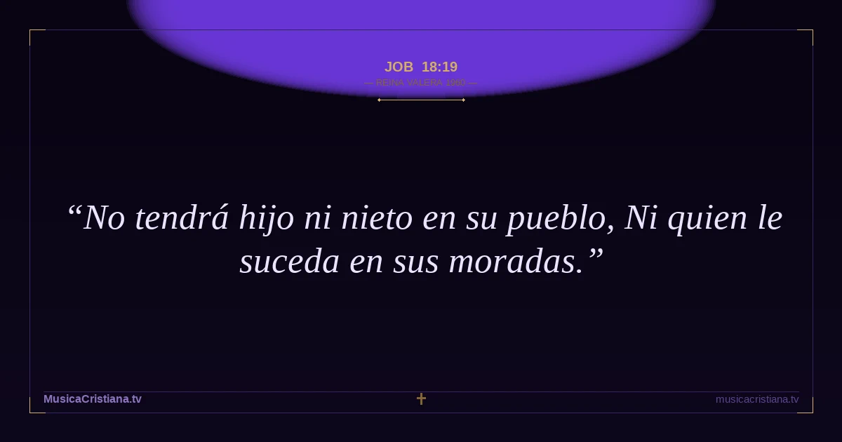 Job 18:19 — Biblia Reina Valera 1960 — MusicaCristiana.tv