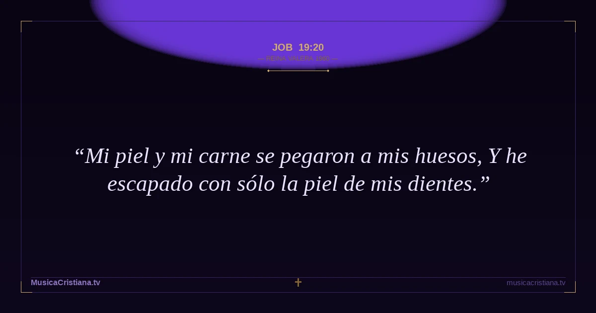 Job 19:20 — Biblia Reina Valera 1960 — MusicaCristiana.tv