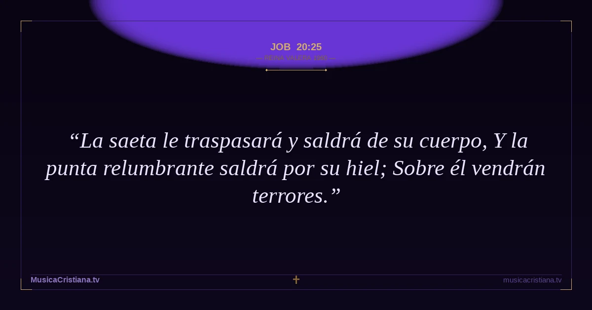 Job 20:25 — Biblia Reina Valera 1960 — MusicaCristiana.tv