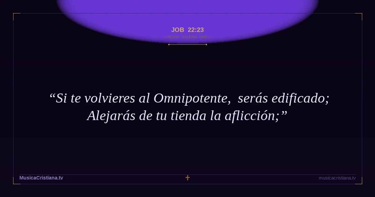 Job 22:23 — Biblia Reina Valera 1960 — MusicaCristiana.tv