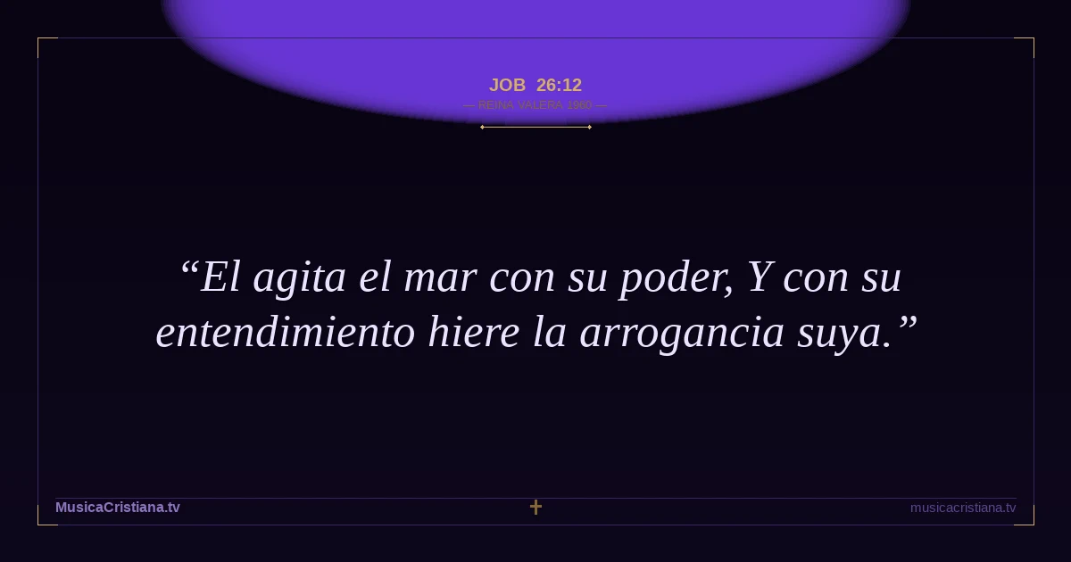 Job 26:12 — Biblia Reina Valera 1960 — MusicaCristiana.tv