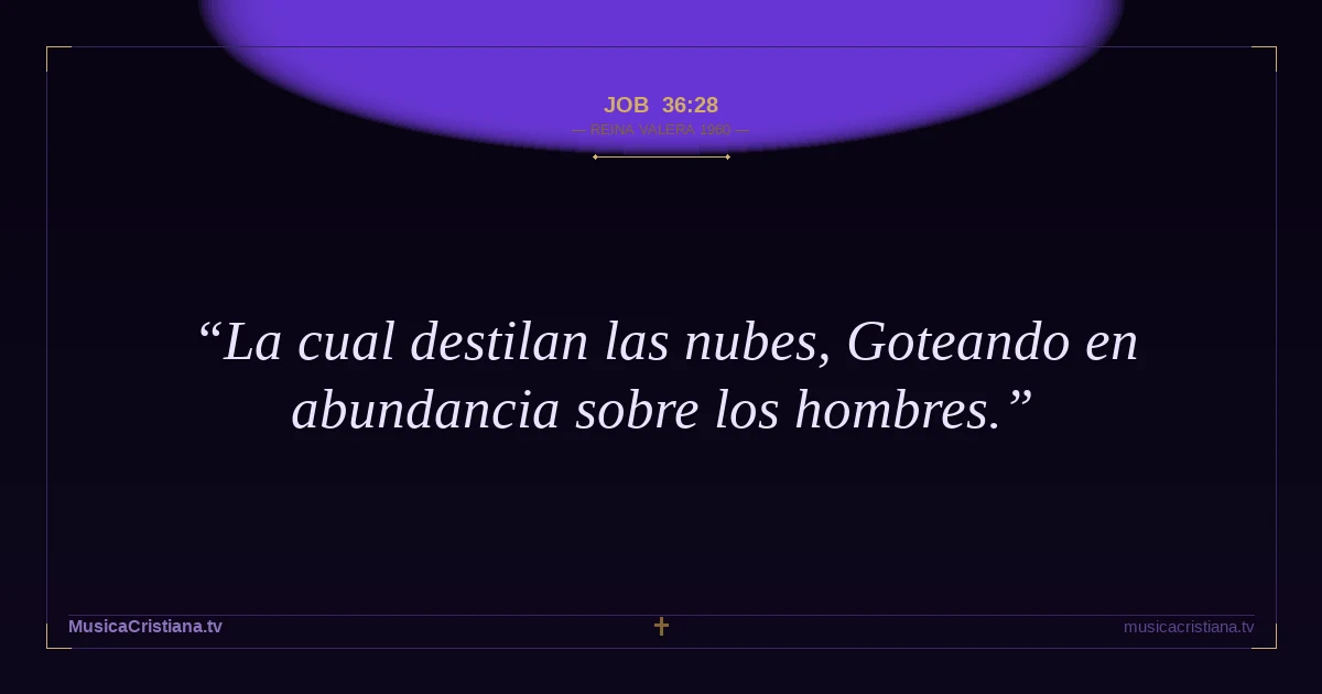 Job 36:28 — Biblia Reina Valera 1960 — MusicaCristiana.tv