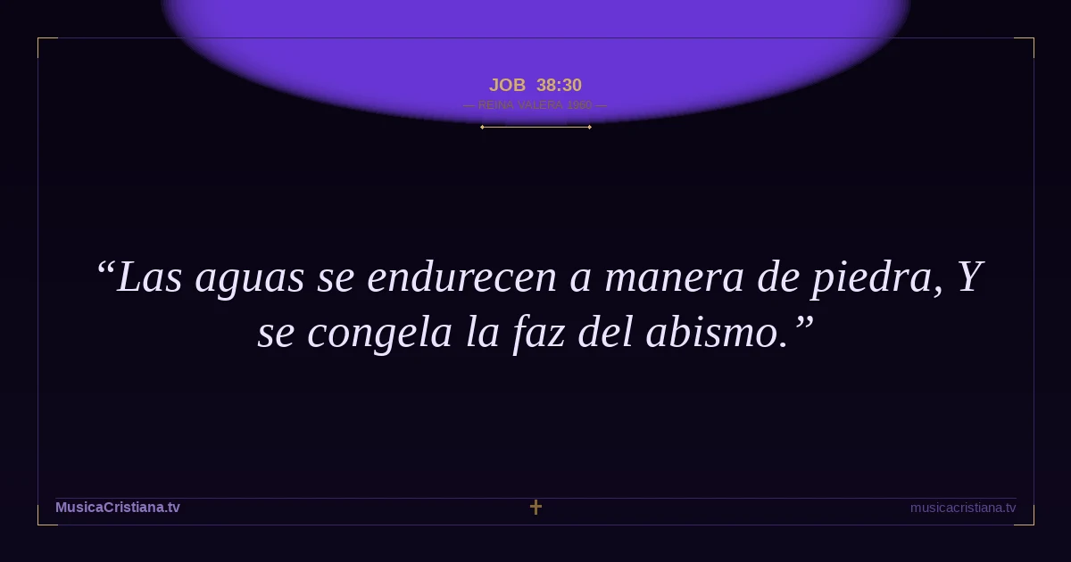 Job 38:30 — Biblia Reina Valera 1960 — MusicaCristiana.tv