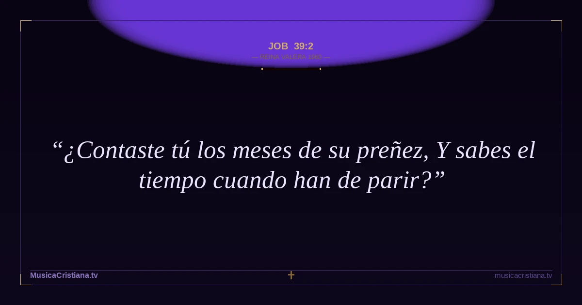 Job 39:2 — Biblia Reina Valera 1960 — MusicaCristiana.tv