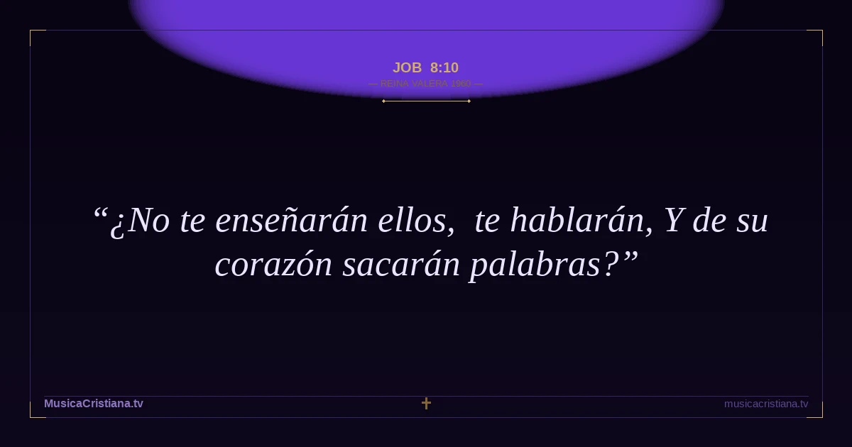 Job 8:10 — Biblia Reina Valera 1960 — MusicaCristiana.tv
