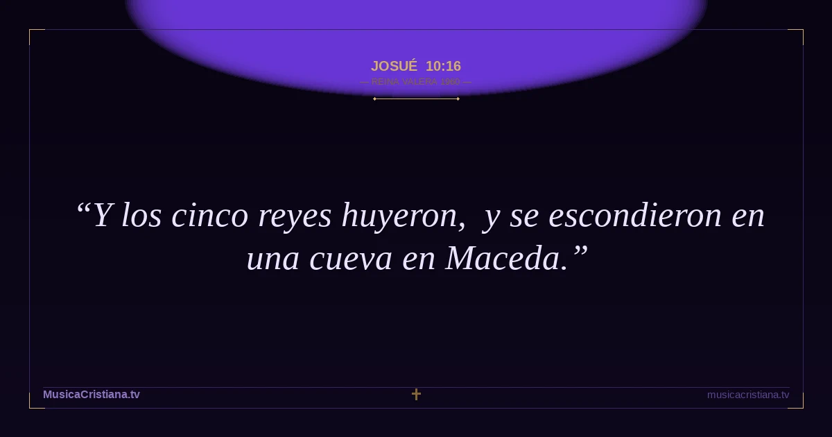 Josué 10:16 — Biblia Reina Valera 1960 — MusicaCristiana.tv