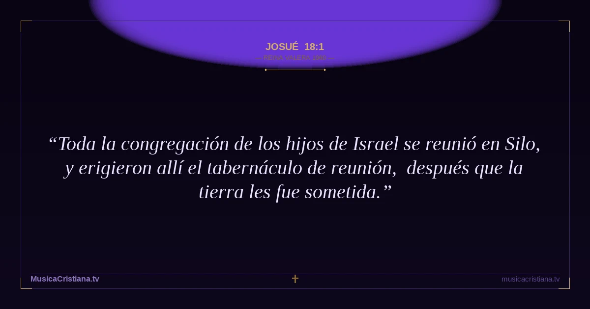 Josué 18:1 — Biblia Reina Valera 1960 — MusicaCristiana.tv