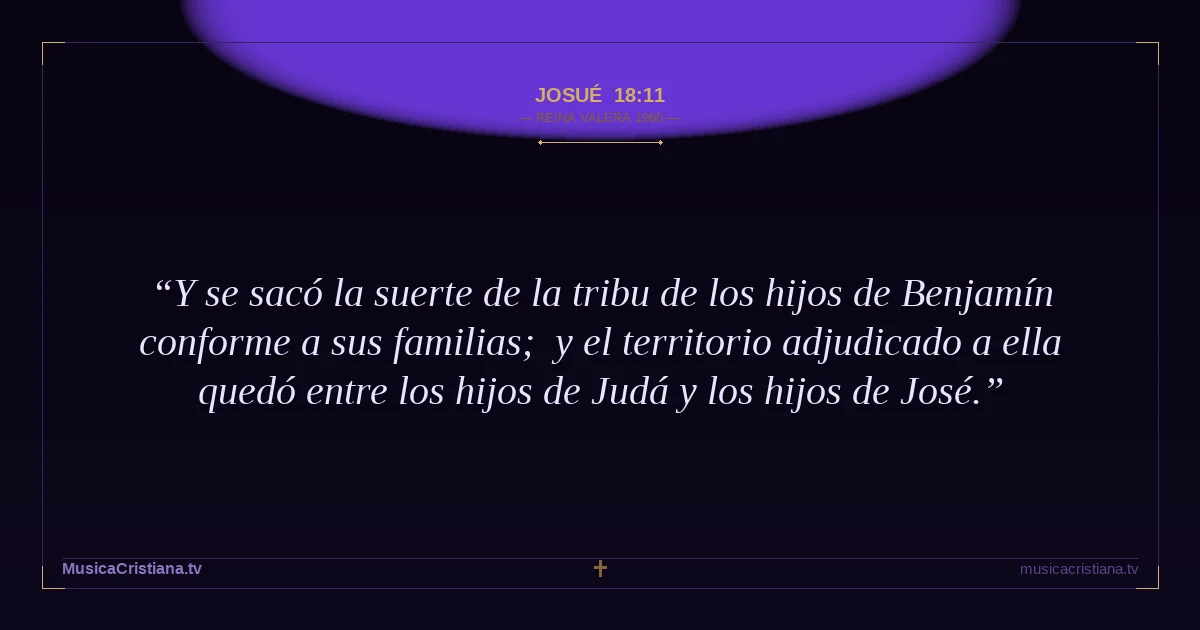 Josué 18:11 — Biblia Reina Valera 1960 — MusicaCristiana.tv
