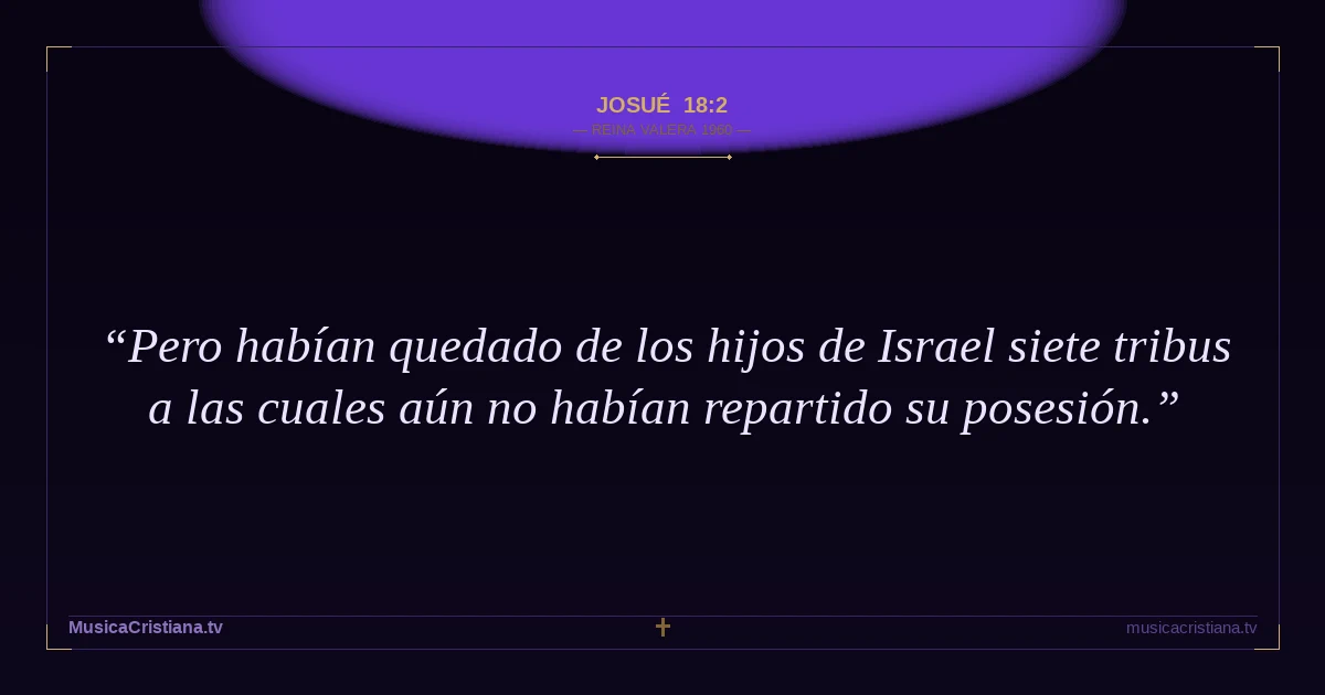 Josué 18:2 — Biblia Reina Valera 1960 — MusicaCristiana.tv