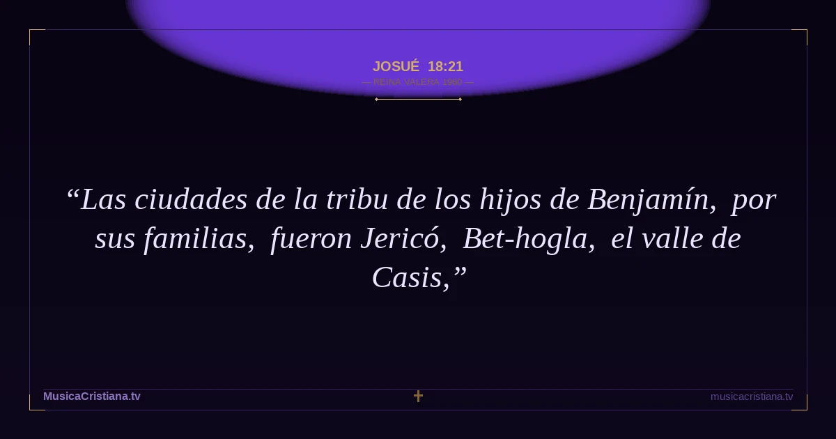 Josué 18:21 — Biblia Reina Valera 1960 — MusicaCristiana.tv