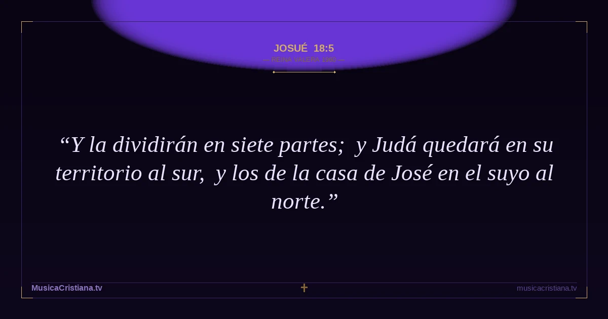 Josué 18:5 — Biblia Reina Valera 1960 — MusicaCristiana.tv
