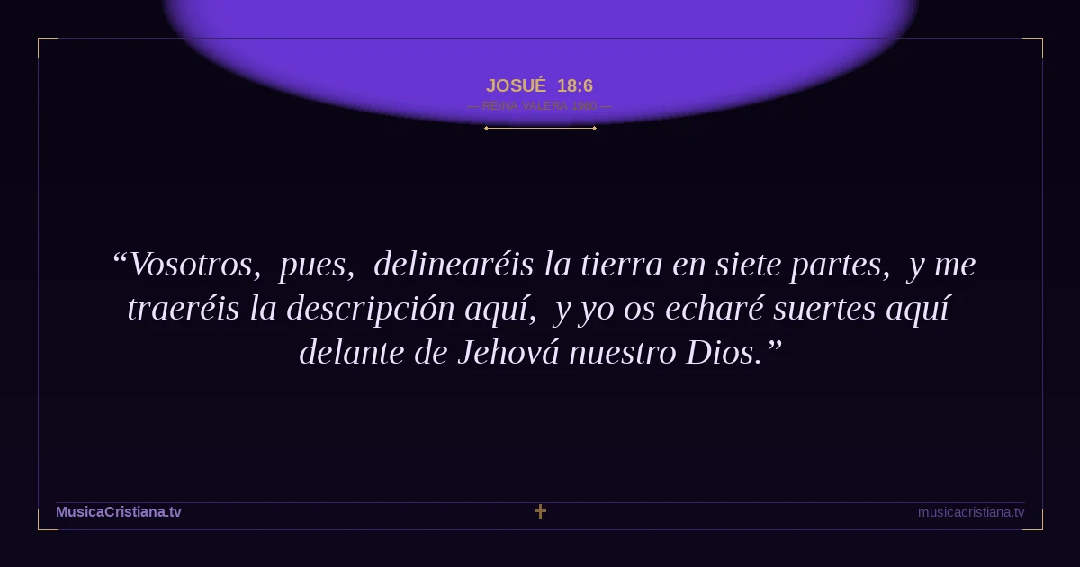 Josué 18:6 — Biblia Reina Valera 1960 — MusicaCristiana.tv