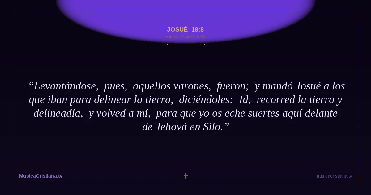 Josué 18:8 — Biblia Reina Valera 1960 — MusicaCristiana.tv
