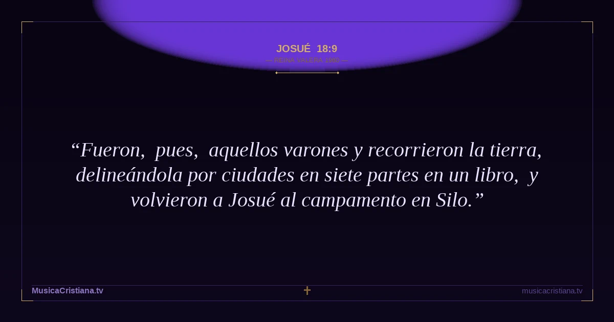 Josué 18:9 — Biblia Reina Valera 1960 — MusicaCristiana.tv