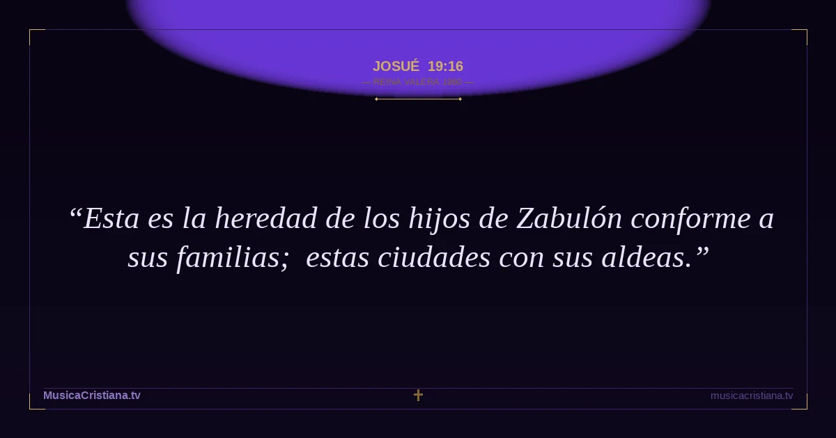 Josué 19:16 — Biblia Reina Valera 1960 — MusicaCristiana.tv