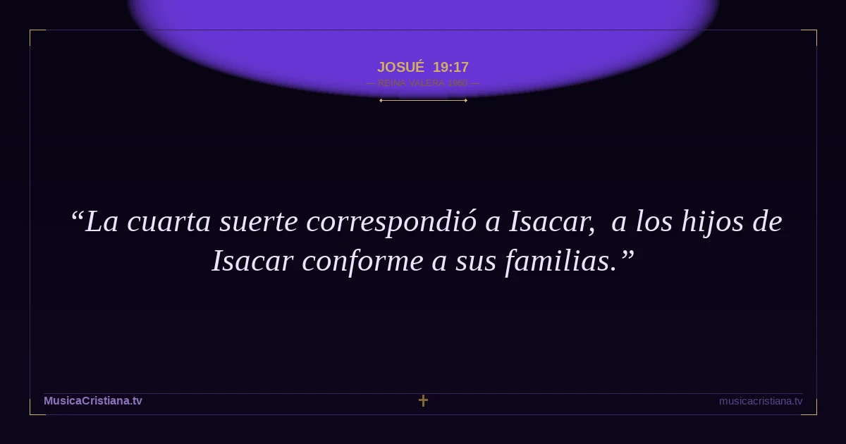 Josué 19:17 — Biblia Reina Valera 1960 — MusicaCristiana.tv
